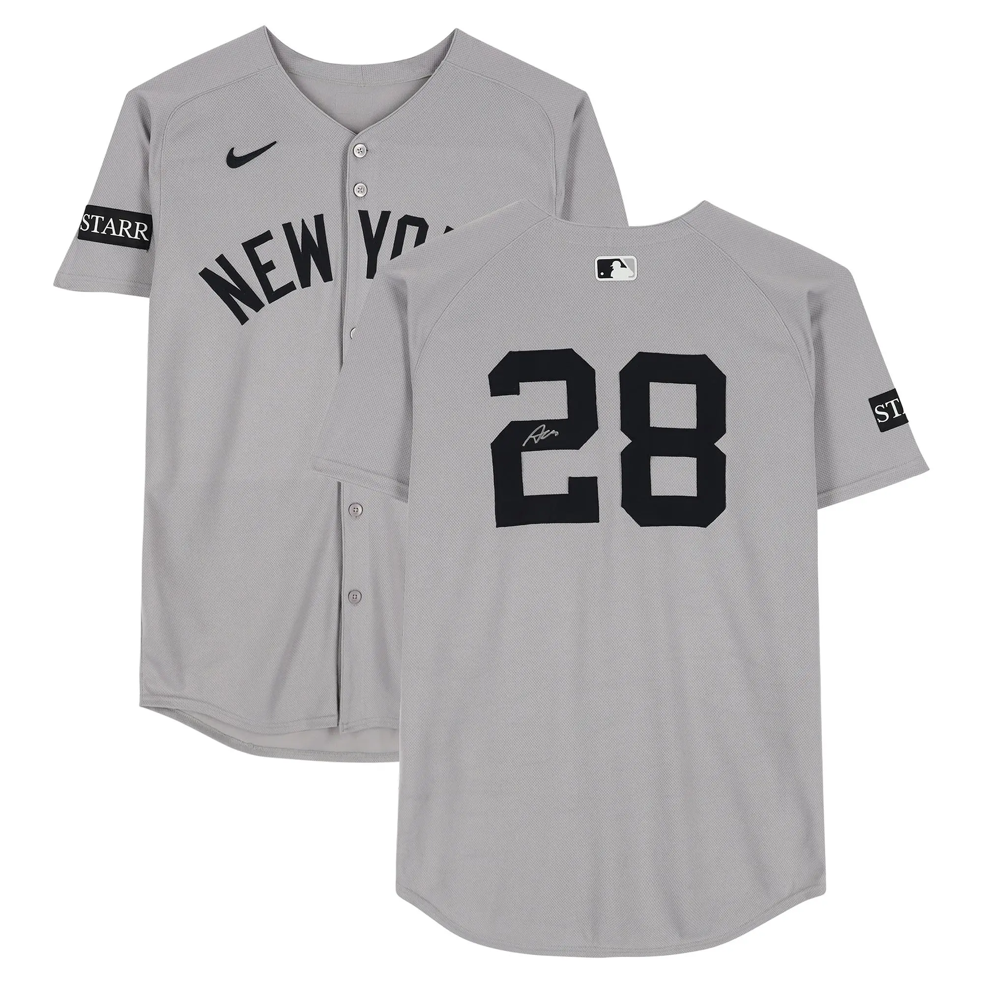 Austin Wells New York Yankees Autographed Game-Used #28 Gray Jersey vs. Toronto Blue Jays on October 4, 2025 - Fanatics Authentic Certified