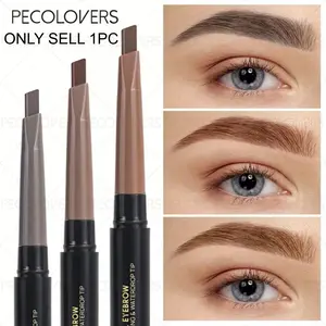 1pc Dual-Tip Brow Pen - 24H Fade-Proof Smudge-Resistant Wear, Double-Ended Design with Spoolie & Precision Tip,Easy Control & Beginner-Friendly Use, Travel Must-Have - Professional Brow Styling Tool Brow Pencil, Eyebrow Pencil