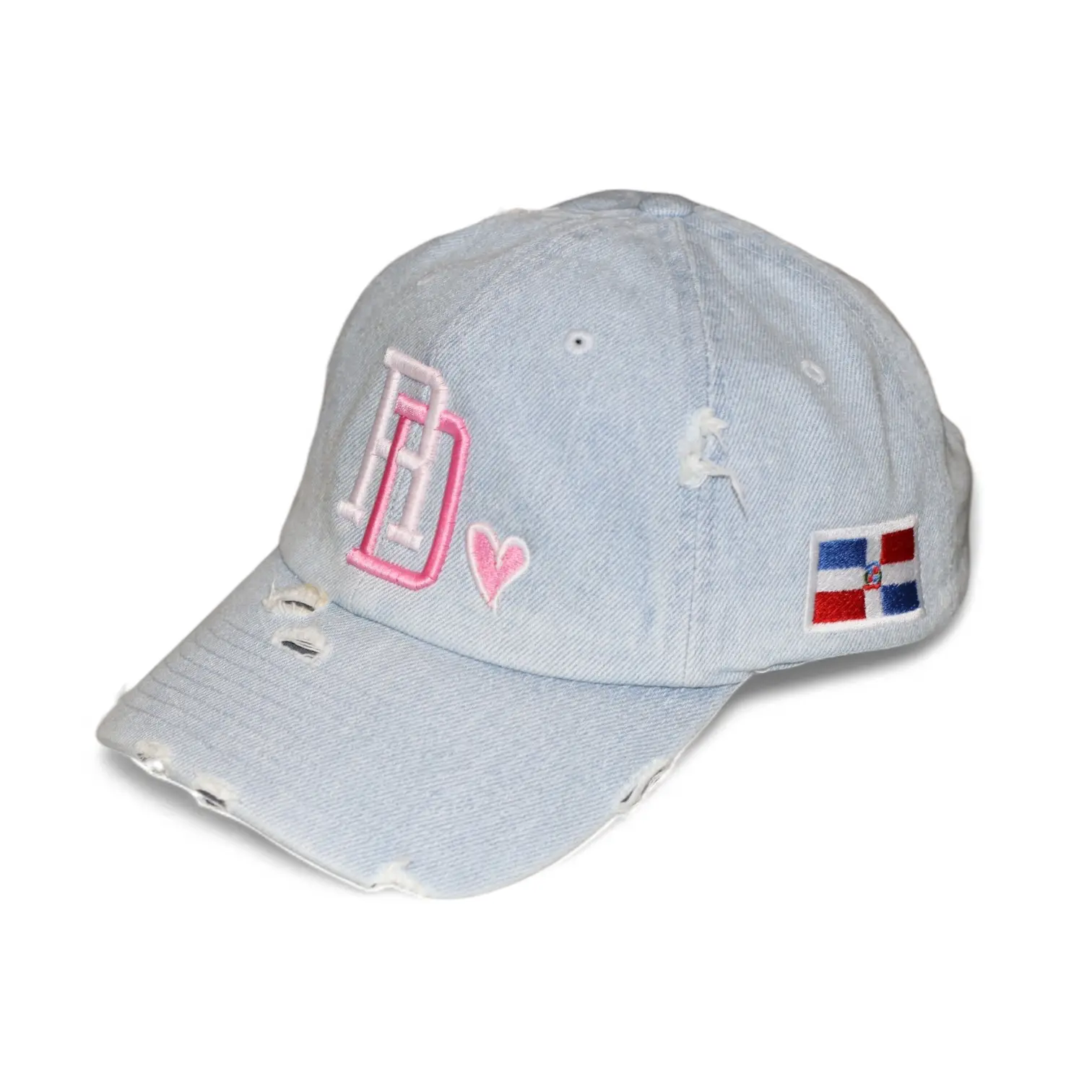 RD Heart Dominican Republic Dad Hat - Adjustable Cotton Polo Style, Unisex Design, Flag of Dominican Republic, Machine Washable, Comfortable Fit