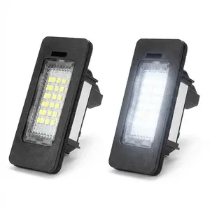 LED License Plate Light Assembly for BMW 1 2 3 4 5 Series X1 X3 X5 X6, E90 E92 E60 E39 F30 F10 E70 E82 E84 2Pcs 6000K Xenon White Error Free Rear Tag Lamp Replacement Plug and Play