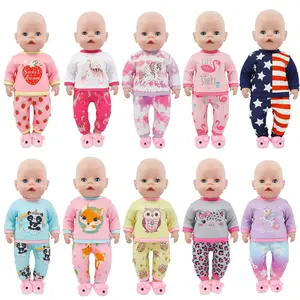 18 Inch American Girl Doll Clothes, Toy Dress-Up Pajamas, Summer Sleepwear for Dolls, Casual Wear for Playtime