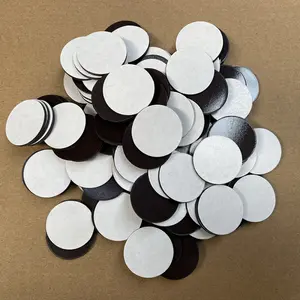 Rubber Round Soft Magnetic Sticker Double Sided Adhesive Fridge Magnet Cuttable Flexible Neodymium Magnetic Strips for Office Home Decoration Decorative Fridge Magnets