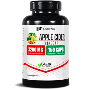 HealthFare Apple Cider Vinegar Capsules 3200mg | 150 Vegan Capsules | Maximum Strength ACV Supplement | Natural Cleanse Support | Non-GMO & Gluten-Free | Made in USA