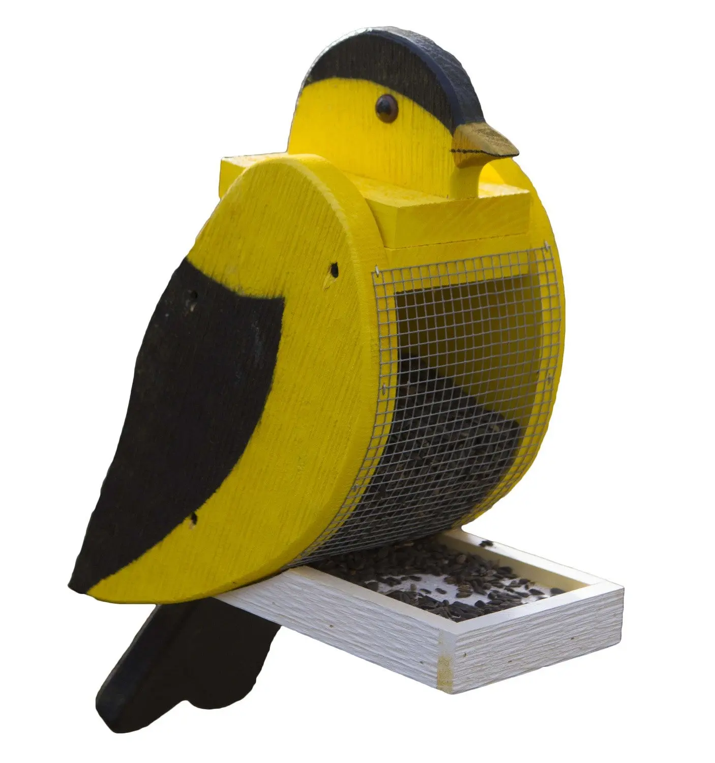 AMERICAN GOLDFINCH BIRD FEEDER - Large Solid Wood Feeders