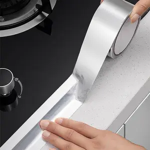 Heat Resistant Kitchen Stove Gap Foil Tape | Self-Adhesive Waterproof Oil-Proof Mold Prevention Fiberglass Aluminum Sealing Strip