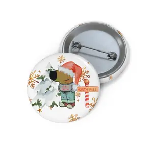 Chill Meme Merry Christmas Custom Pin Buttons | Naughty or Nice Santa Design, Festive Lapel Pins for All Seasons, Christmas Badges, Stocking Stuffers,