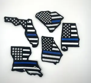 Blue line or Red Line States Embroidered Patches