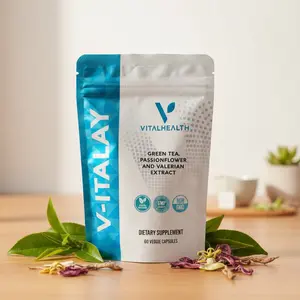 Vitalhealth Green tea passionflower and valerian Extract Dietary supplement 60 Veggie Capsules