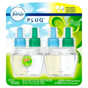 Plug 0.879 oz. Gain Original Scented Oil Plug-In Air Freshener Refill (2 Refills) Fragrance Burst