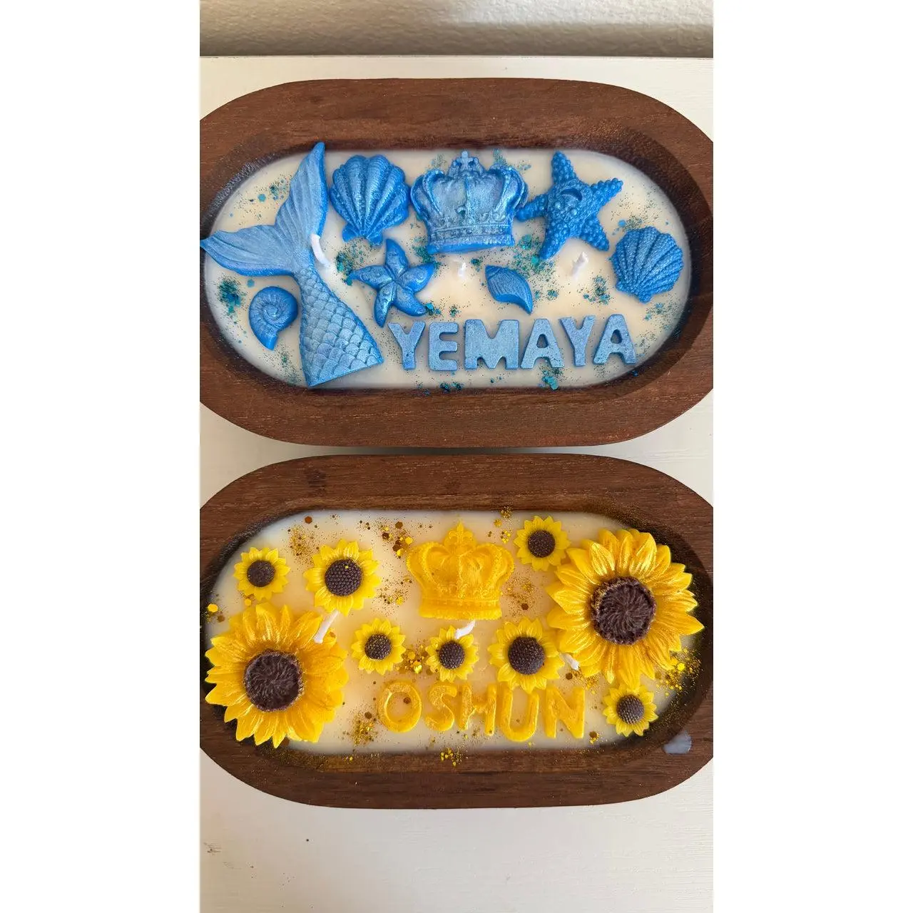 Velas de cuenco madera
