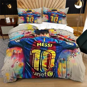 Macy Theme Barcelona Art, Soft Fabric, Comfortable Sleep Quality, Perfect Gift for Kids & Adults, Includes Fitted Sheet & Pillowcases, Bedroom Bedding Set