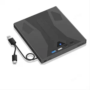 External Blu Ray Drive Burner, Support 100G Disc USB 3.0 and Type-C DVD/CD/BD Player,3D Optical Bluray Drive for Laptop