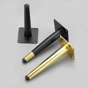 6 Inch Furniture Legs, Metal Material, Ideal for TV Stands, Sofas, Cabinets, DIY Home Projects, Floor Protection Pads, Rubber Floor Protectors, 4 Pack