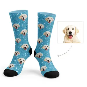 BARLEY ONE Custom Socks with Faces Change Men Face Size Personalized Printed Photo Crew Socks High-Quality Polyester Comfortable Stylish and Personalized for Fashion People, 02