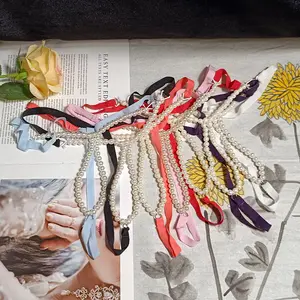 Sexy Hollow Beaded Sexy Underwear, Temptation, Thin Beads, Unstandard Thongs For Women, T-trousers Blue Fabric bra set lace  pajamas floral underwire garter lingerie