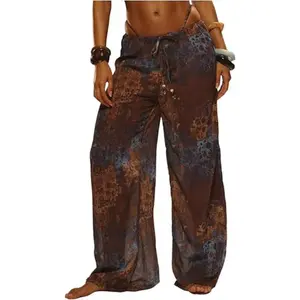 Valentine’s Day Gift for Her Women’s Drawstring Elastic Wide Leg Beach Pants | Quick-Dry Bathing Suit Cover Ups | Must-Have Swimwear Bottoms for Beach Vacation Poolside Lounging