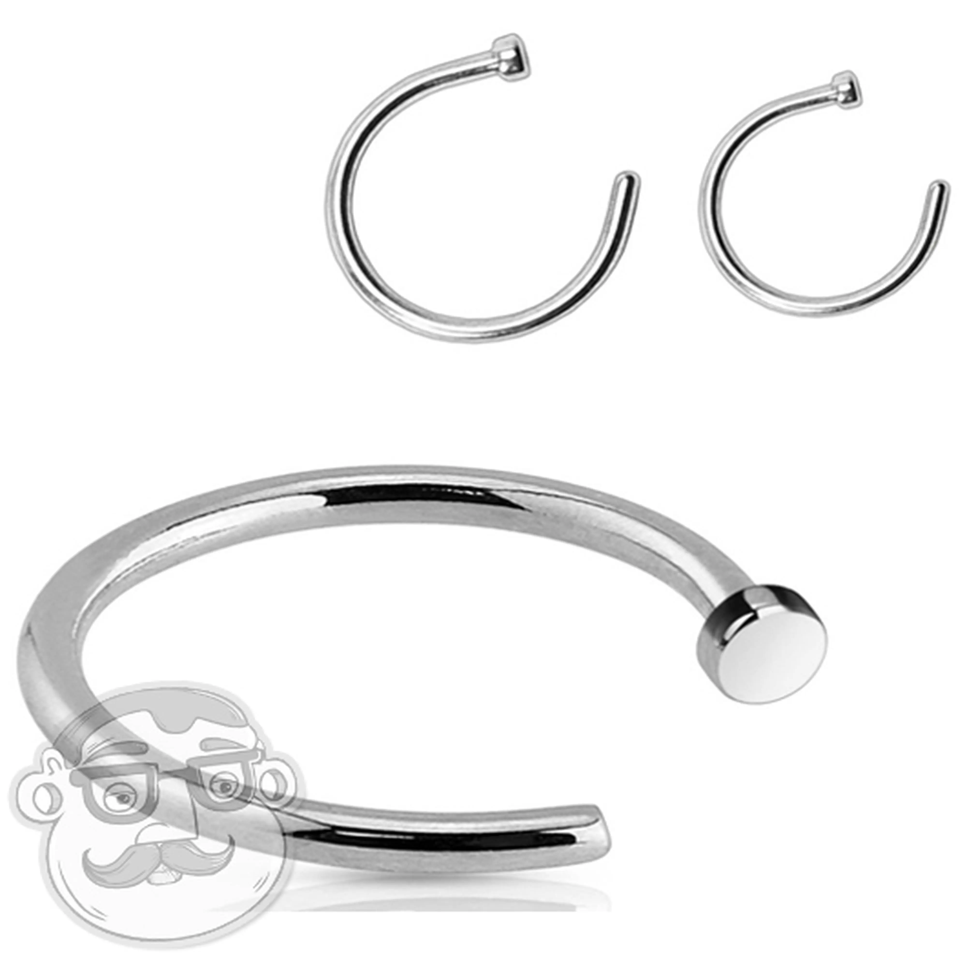 22G - 18G Stainless Steel Nose Hoop Ring