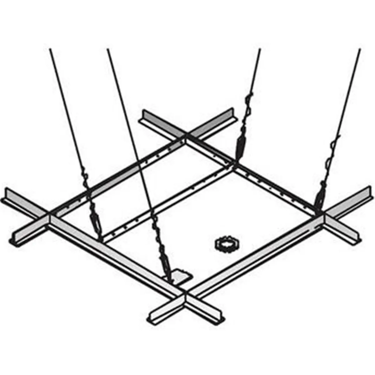 212 MAIN Steel Projector Ceiling Mount Plate - Adjustable Mount Bracket Audio & Video Accessory for Suspended Ceiling Device Installation