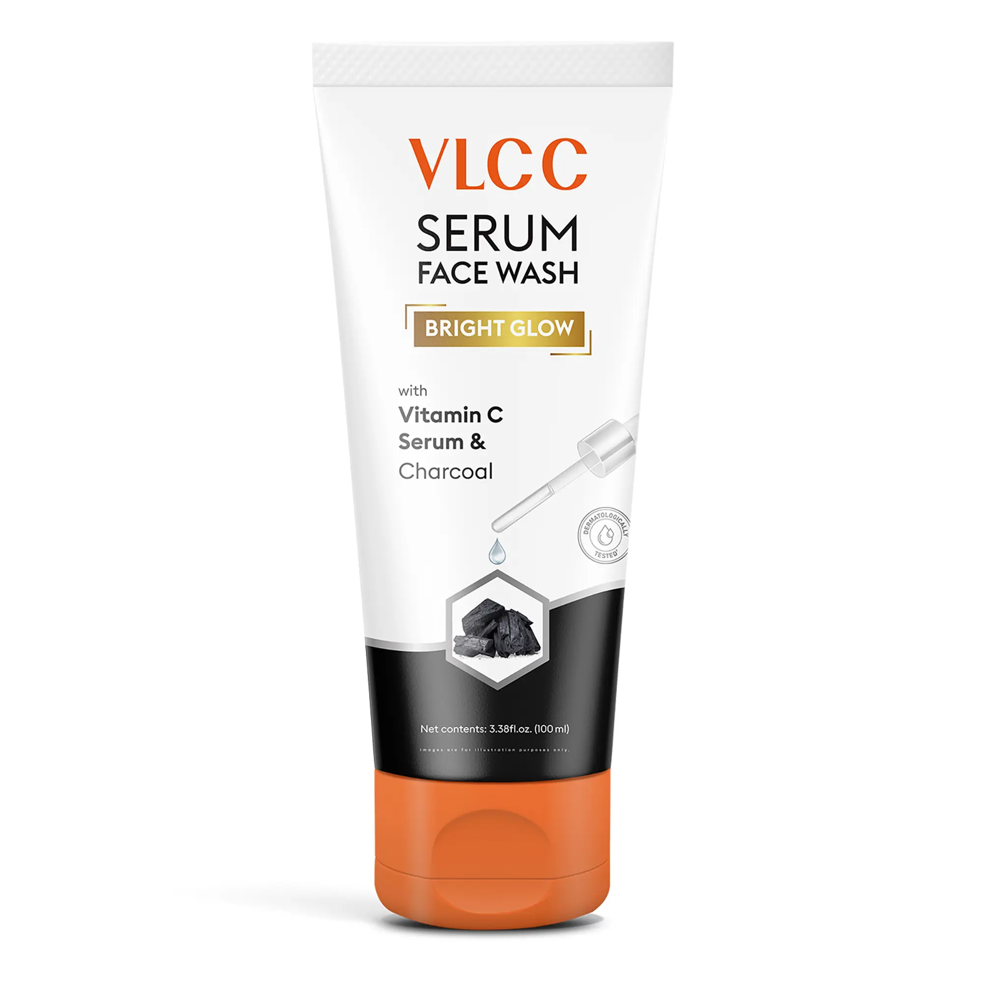 VLCC Serum Face Wash - Facial Cleanser with Activated Bamboo Charcoal, Tea Tree and Moroccan Lava Clay - Gentle Face Cleanser - 3.38 oz