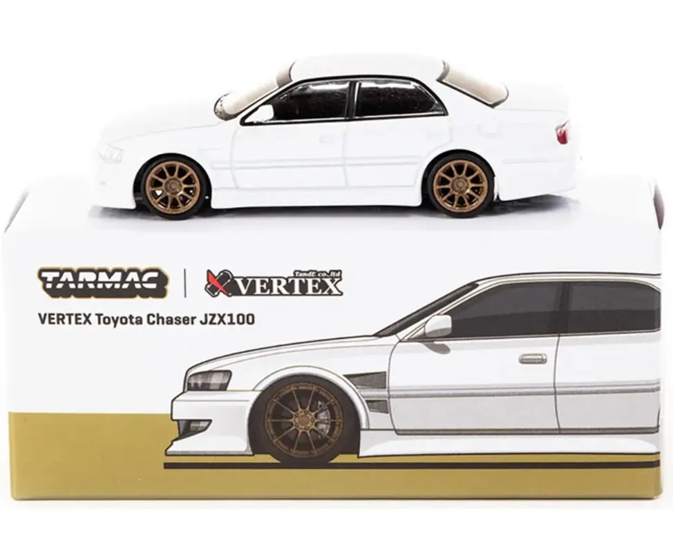 Tarmac Works VERTEX TOYOTA CHASER JZX100 WHITE METALLIC toyota supra Tarmac Works VERTEX TOYOTA CHASER JZX100 WHITE METALLIC toyota supra