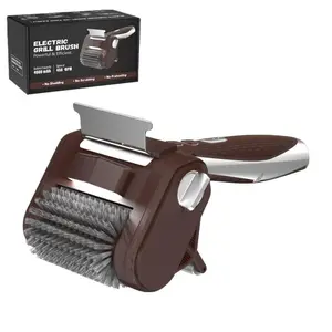 LED Light Electric BBQ Brush Rechargeable Wireless Camping Grill Cleaning Special for Spring Outdoor Barbecue Wholesale Drill Impact High-Torque Cordless