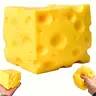 1 PC Cheese Squishy Cube Block, Squishy Fidget Toys for Adults & Teens, Easter Basket Stocking Stuffers, Sensory Stress Ball Squeeze Toys for Stress Relief.