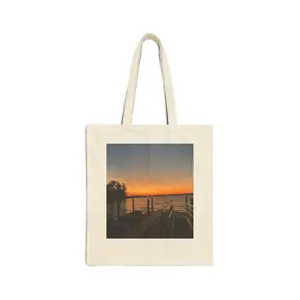 Sunset Pier Tote Bag —  Canvas Tote