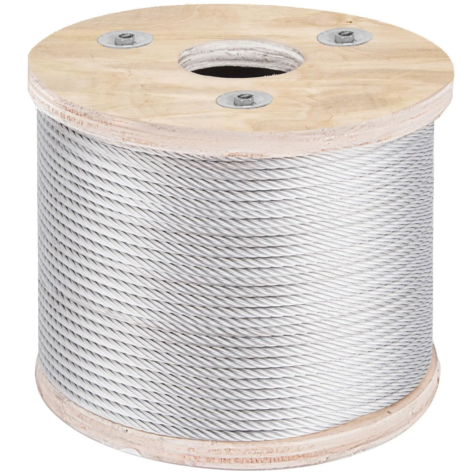 Heavy Duty 3/16" Diameter 7x19 Braided 304 Stainless Steel Wire Rope Cable, 250 ft Reel with Cuttable Ends, Hardware Tools Accessory for Garden Fencing, Father's Day Gift Option