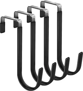 Hooks Hanger Over The Door Hook 4 Pack Single Metal Hanging Towel Coats