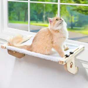 Adjustable Cat Window Perch with Cushion Bed – Sturdy Hammock Seat for Large Cats
