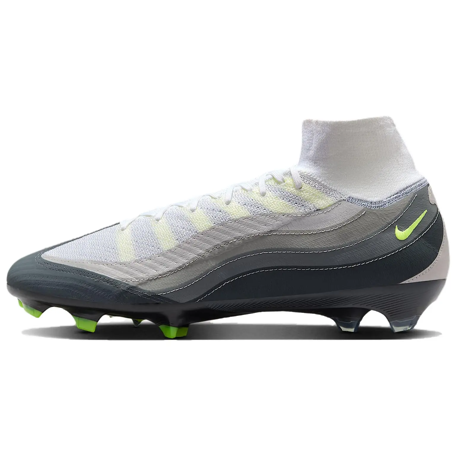 Nike Zoom Mercurial Superfly 10 Elite FG Air Max 95 Neon Men's Lightweight Responsive Soccer Cleats Flyknit Upper ZoomX Cushioning FG Outsole, Responsive Design, Firm Ground, Cushion, Male