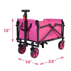 Suitable for camping, gardening, and shopping, this portable folding multi-functional handcart is lightweight and foldable, equipped with wheels and an adjustable handle, with a load capacity of 330 pounds
