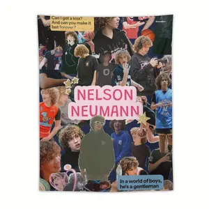 Nelson Neumann Collage Tapestry - Vibrant Music-Themed Wall Art, Ultrafine Fiber, Horizontal Orientation for Dorm, Living Room, Bedroom |   Indoor/Outdoor Aesthetic Decor