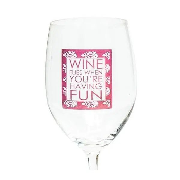 Mary Phillips Wine Flies Giftable Wine Glass