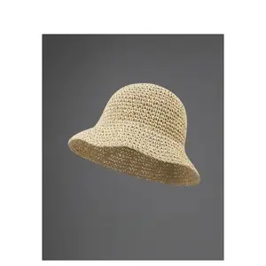 Women's Solid Color Straw Hat, Casual Outdoor Sun Protection Cap for Women & Girls, Fashion Accessories for Daily Wear, Breathable Head Cover