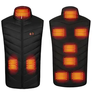 9-Zone USB Rechargeable Heated Jacket for Men & Women – Electric Thermal Winter Coat, Heating Vest for Fishing/Hunting/Skiing, Perfect Christmas Gift