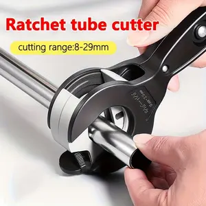 Pipe Cutter, Cutting Range 1/4" to 7/8", Suitable for Copper, Aluminum, Stainless Steel, Ppr, Pe Pipes, Adjustable Handle, Construction Tools