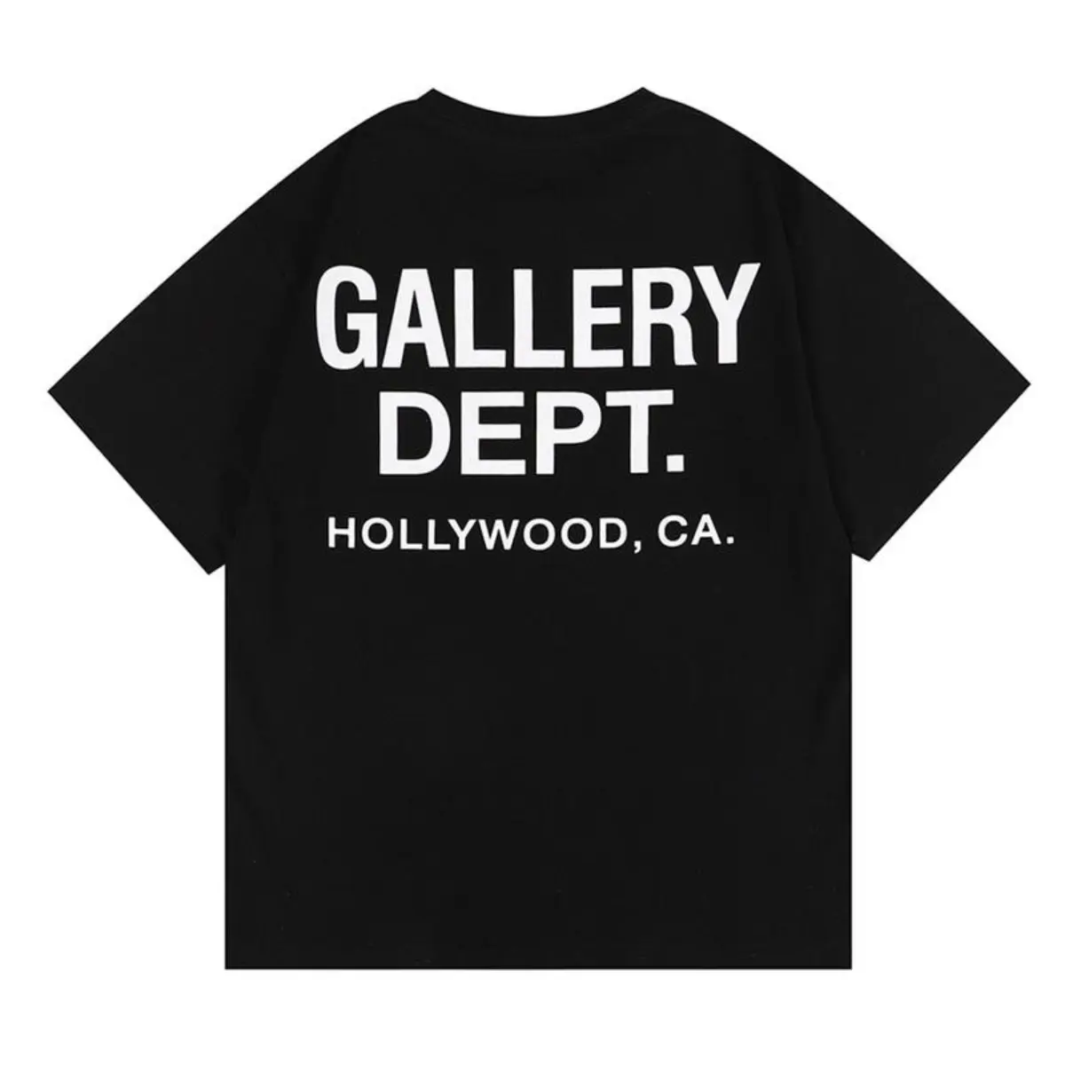 Gallery Dept. Vintage Hollywood Inspired Graphic T-Shirt, Streetwear Cotton Tee, Minimal Front Back Print, Unisex Casual Short Sleeve Shirt