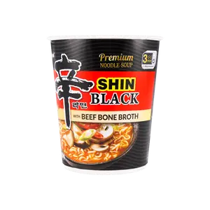 NONGSHIM Black Spicy Ramyeon Cup 101g - Authentic Korean Instant Noodles