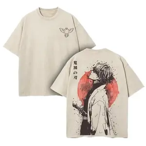 Retro Vintage Limited Zenitsu Agatsuma Demon Slayer Anime, Gift For Anime Fan Casual Style, Unisex Clothing Gift, Soft Summer Tops, Outdoor Clothing, For Unisex, Comfort Shirt, Anime Shirt Menswear Man