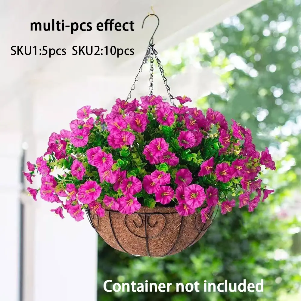 Realistic imitation wisteria flowers are UV-resistant and sunlight-tolerant, suitable for indoor and outdoor plants, non-fading, vibrant, low-maintenance artificial flower decorations, suitable for gardens, terraces, porches, and outdoor artificial flower