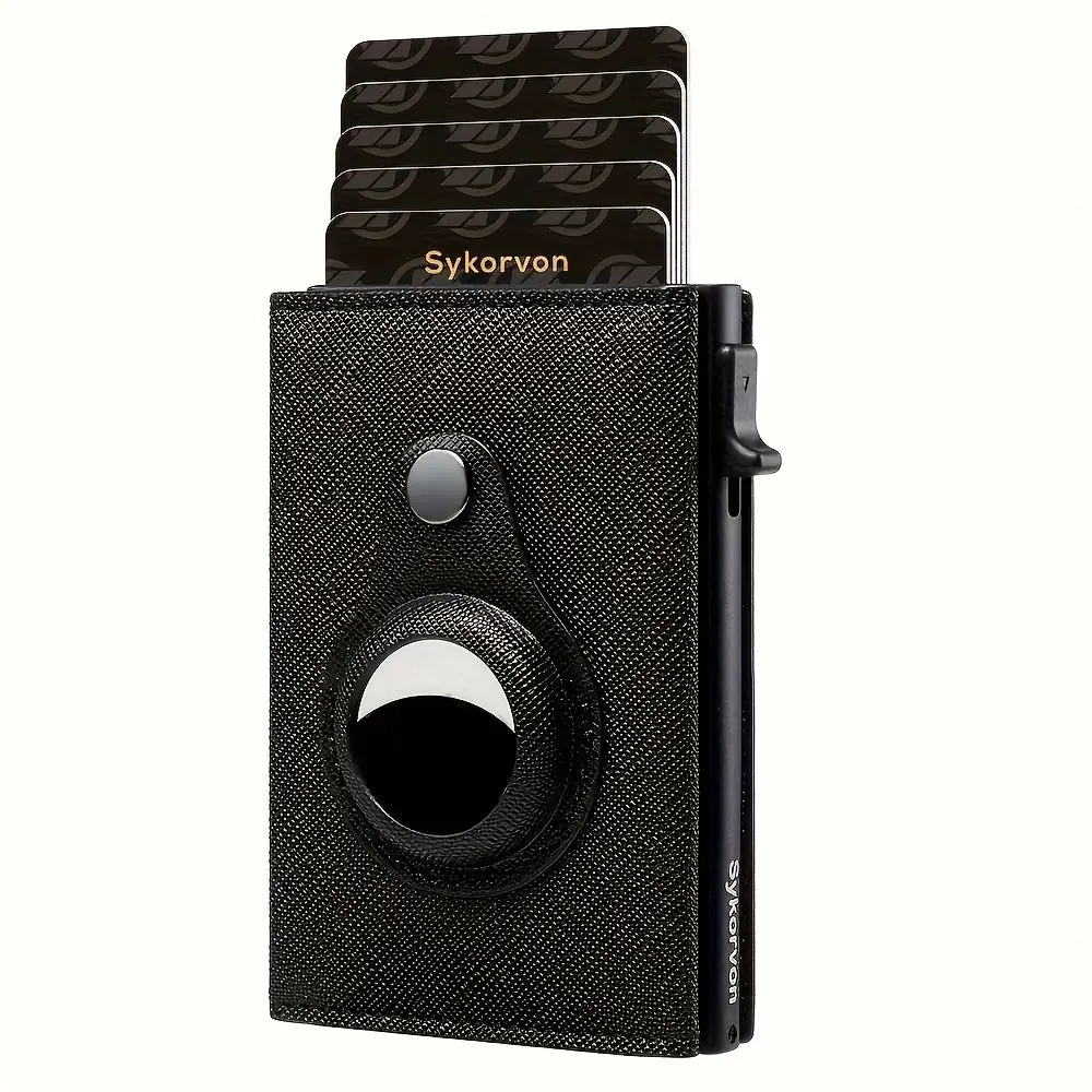 Airtag Men's Wallet Minimalist RFID Wallet With Airtag Stand Smart Pop-up Wallet With Wallet, Slim Card Holder Small Wallet