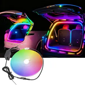 Car Trunk LED Light Strip, Flexible Ambient Lighting, APP Color Control, 157.48 Inch, Car Signal Sync, Perfect for Parties and Camping, LED Car Lights Interior
