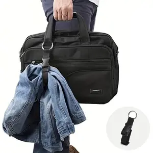 Durable Backpack Strap with Alloy Hanging Ring, Versatile Luggage & Clothing Securement Solution, Portable Expansion Strap for Outdoor Sports and Travel