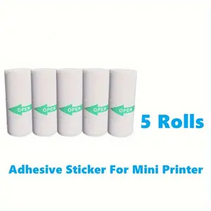 57mm Width White Self-Adhesive Sticker Rolls: Get High-Definition Photos with a Mini Printer!