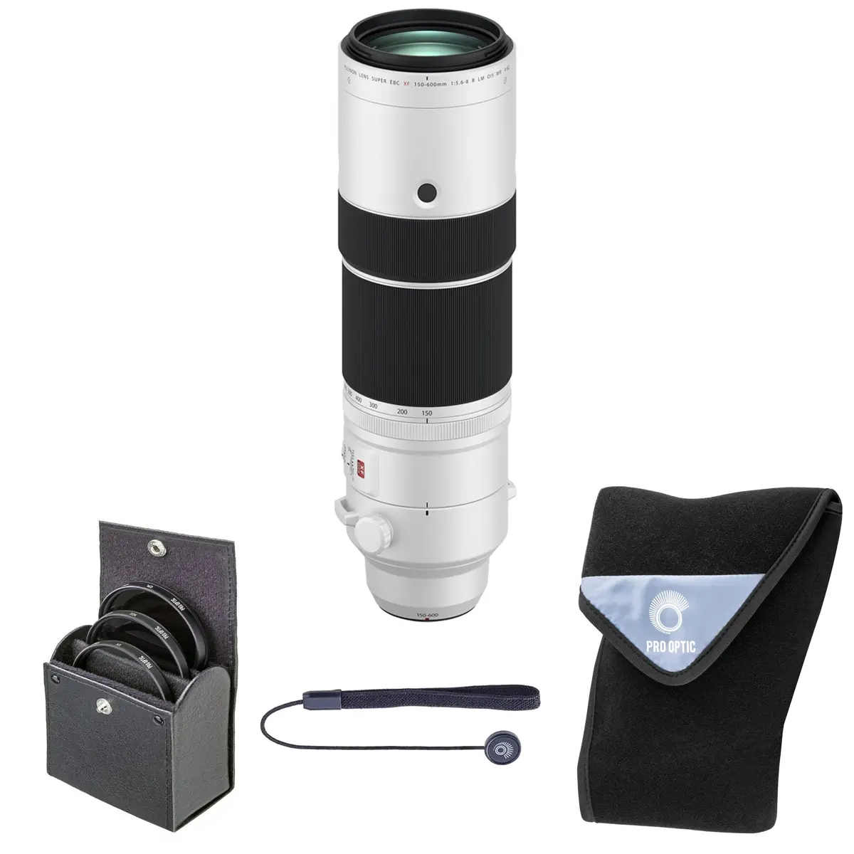 Fujifilm XF 150-600mm f/5.6-8 R LM OIS WR Telephoto Camera Lens Bundle with 82mm Filter Kit and Lens Wrap, Digital Camera