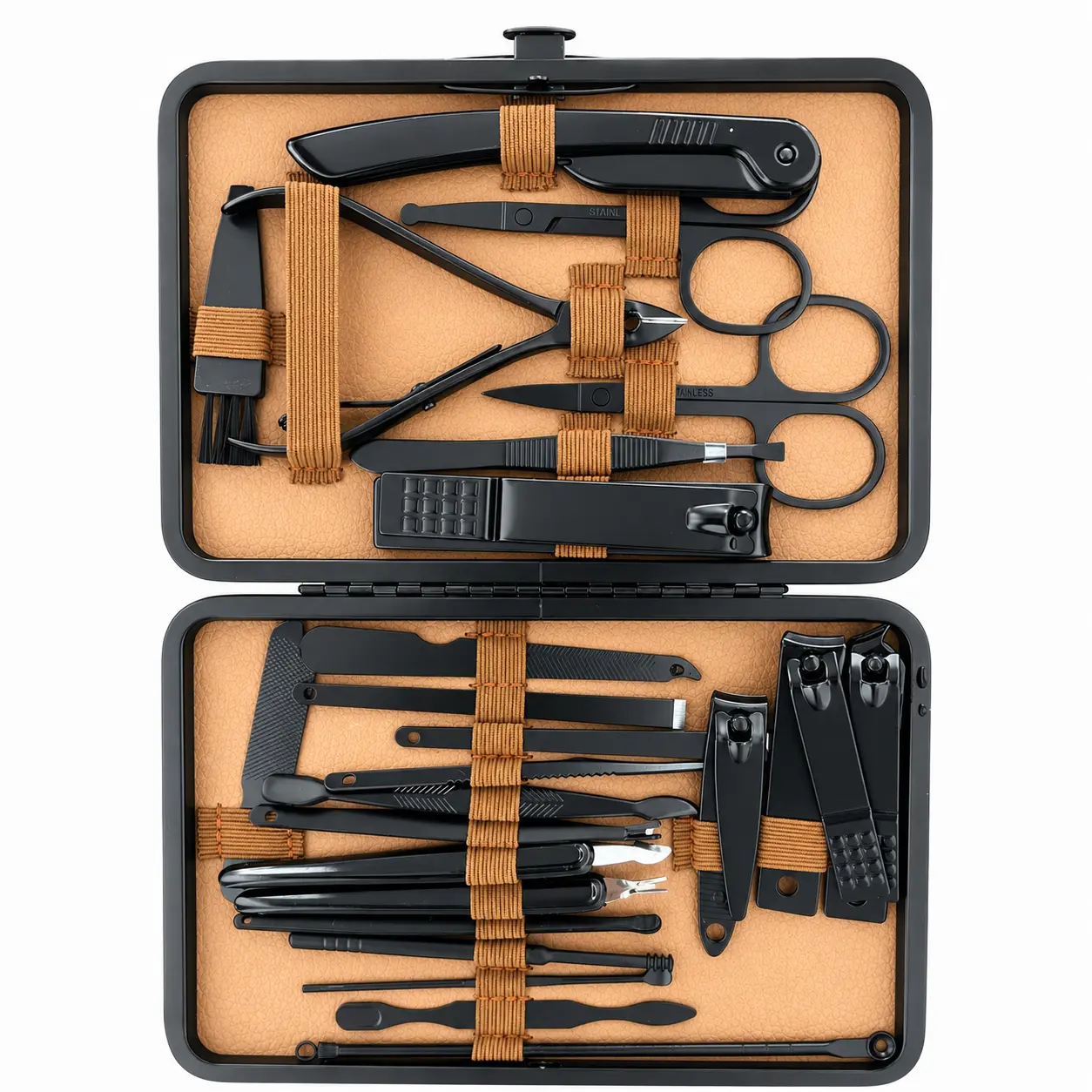 24-Piece Manicure & Pedicure Nails Kit Set, Professional Stainless Steel Grooming Tools to Trim Nails for Men & Women, Father's Day Gifts for Parents with Travel Case, Complete Nail Kit, Better Control