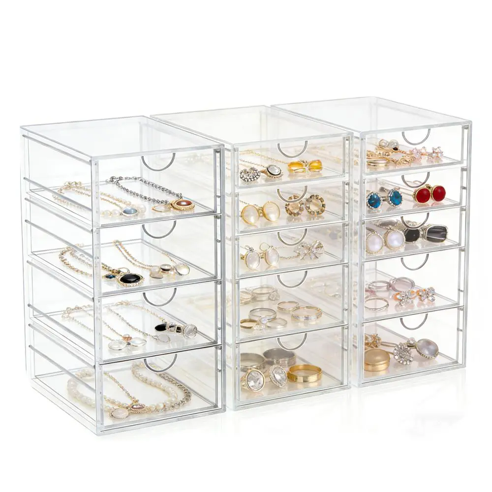 Acrylic Desk Storage Box And Accessories With 13 Drawers, Office Desktop Drawers, Plastic Makeup Organizer Storage Containers With Drawers Desk Organization, Bathroom Organizers Storage Case