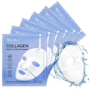 Yecuce Collagen Moisturizing Nourishing Face Mask, Hyaluronic Acid Deep Hydration, Tightening & Enhancing Skin Vitality, Suitable for All Skin Types, Moisturize