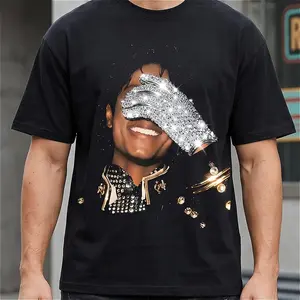 Michael Jackson Glove Vintage Tee – 90s Pop King Graphic-King Of Pop Vintage 90s Stage Portrait Pure Cotton Unisex Viral Pop Culture Street T-Shirt unique store gifts funny exchange wome clothing shop women